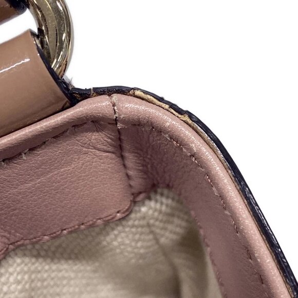 GUCCI Soho Pink Beige Patent Leather Tote Bag 390-081325 - Picture 8 of 12